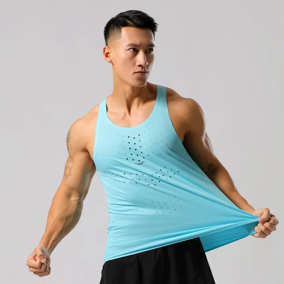 Sleeveless Undershirt - 남성용 경량 러닝 조끼 상의 마라톤