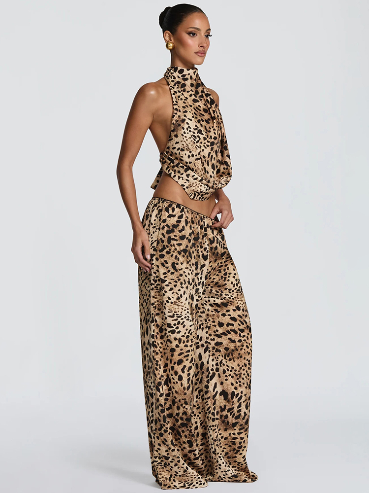 Suspender Tank Top - Sisterlinda Leopard Print 2 Piece Set