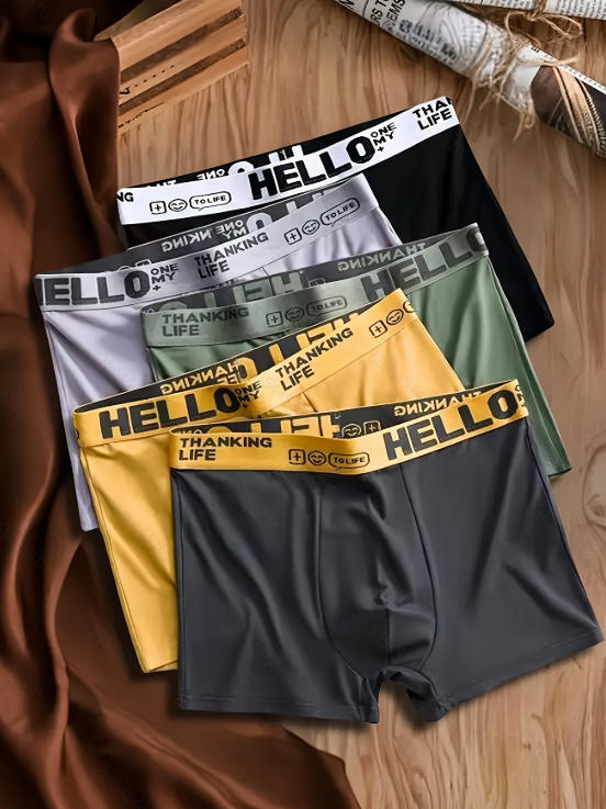 남성용 밀크 실크 사각 팬티 5종 세트, 고정 색상,  - Multi Pack Underwear 리뷰 및 가격