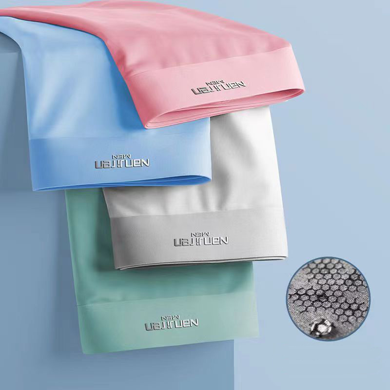 4Pcs 남성 속옷 얼음 실크 메쉬 복서 반바지 섹시한 - Multi Pack Underwear 리뷰 및 가격
