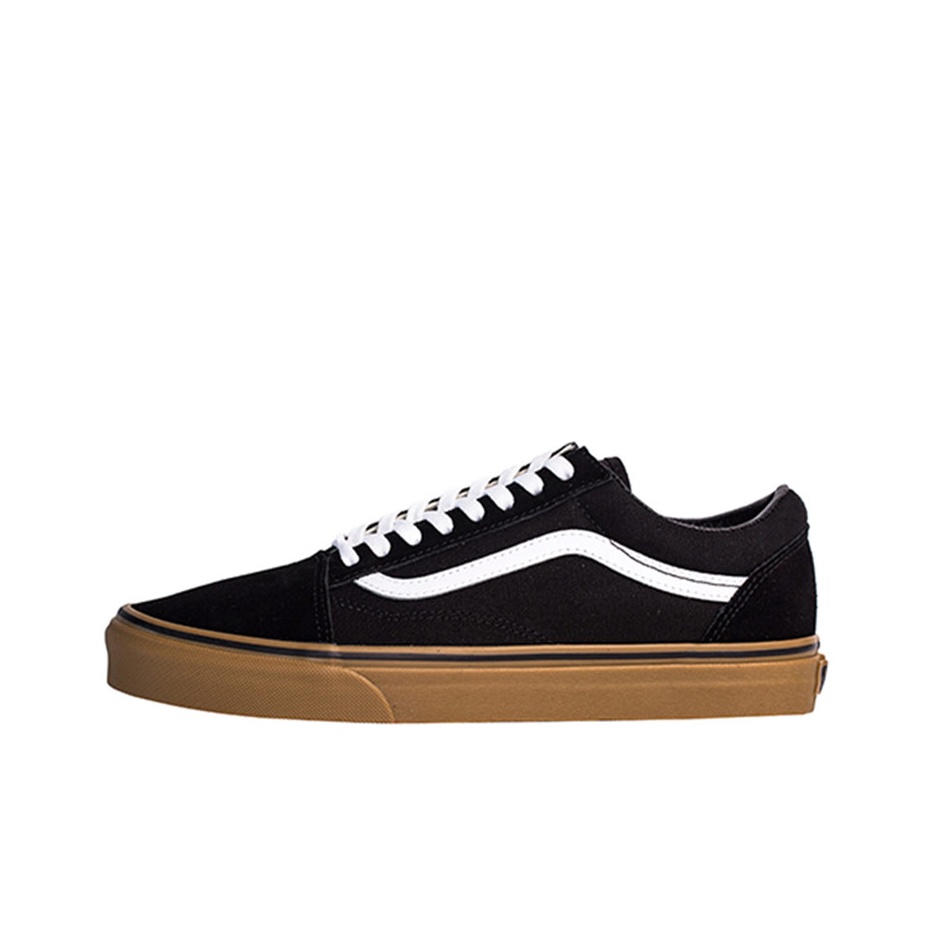 밴스 올드 스쿨 블랙 껌 가죽 커버리지 내마모성 로우탑 - Vans Shoes Old Skool 리뷰 및 가격